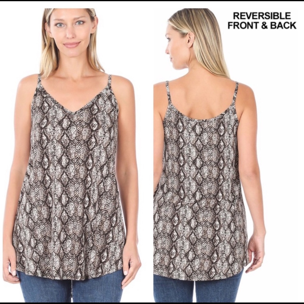 🔥🆕 XL Snakeskin Print Top